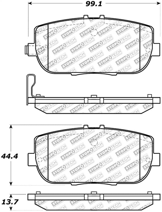 StopTech Street Select Brake Pads Rear 305.118