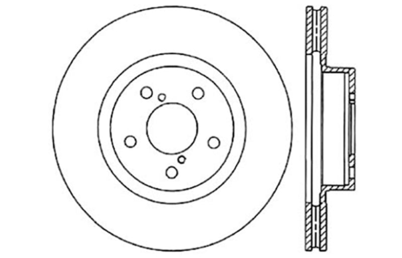 StopTech Slotted & Drilled Sport Brake Rotor 127.47012L