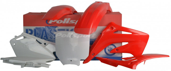 Polisport Full Plastic Kit for Honda CR85(03-07) OEM Quality Restyling Kit with Superior Fit, Flexibility, and Durability (Red/White)