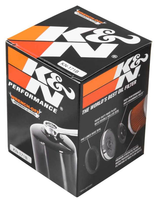 K&N Motorcycle Oil Filter: High Performance, Premium, Designed to be used with Synthetic or Conventional Oils: Fits Select Harely Davidson Motorcycles, KN-171B