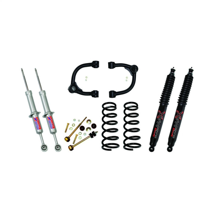 Skyjacker 3in Upper A-Arm Kit w/ Performance Struts Rear Coils & Black MAX Shocks FJ730STUB