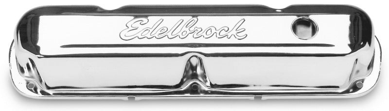 Edelbrock Valve Cover Signature Series Chrysler 1965-1991 318-340-360 CI V8 Chrome 4495