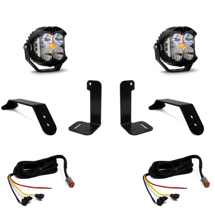 Baja Designs 2018+ compatible with Jeep JL/JT Dual LP4 Auxiliary Light Kit w/Upfitter 447658UP