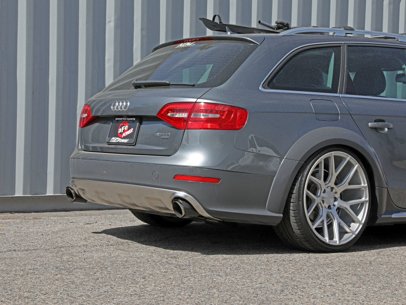 afe MACH Force-Xp 13-16 Audi Allroad L4 SS Axle-Back Exhaust w/ Carbon Tips 49-36437-C