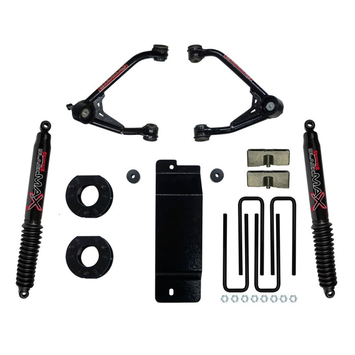 Skyjacker 2007-2013 GM 1500 4WD 3.5-4in UCA Lift Kit w/Rear Black Max B8500 Shocks C7350PB