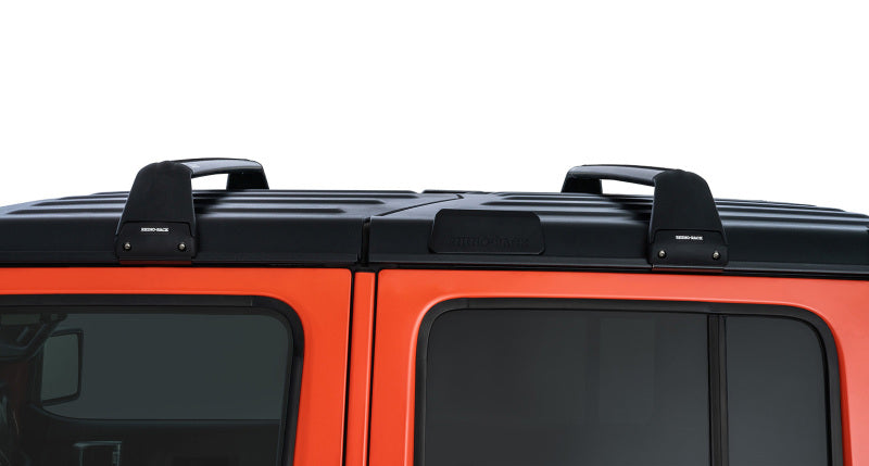 Rhino-Rack 07-22 compatible with Jeep Wrangler JK/JL 4 Door Hard Top Vortex SG 2 Bar Roof Rack Black SG59