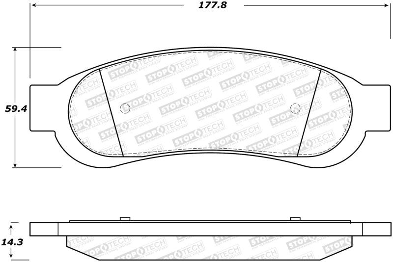 StopTech Street Brake Pads Rear 308.1334