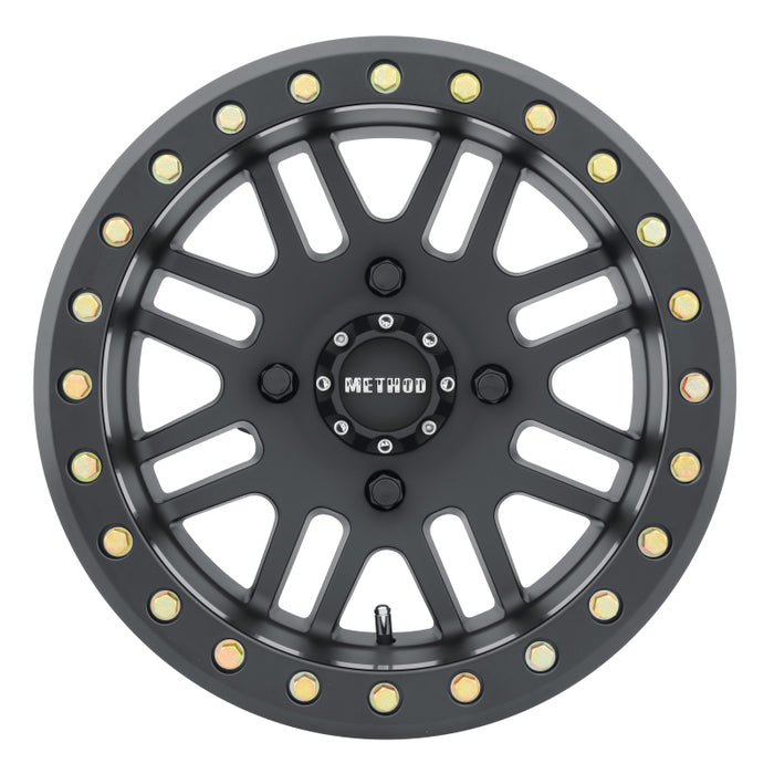 Method MR406 UTV Beadlock 15x10 / 5+5/-2mm Offset / 4x156 / 132mm CB Matte Black Wheel MR40651046555B