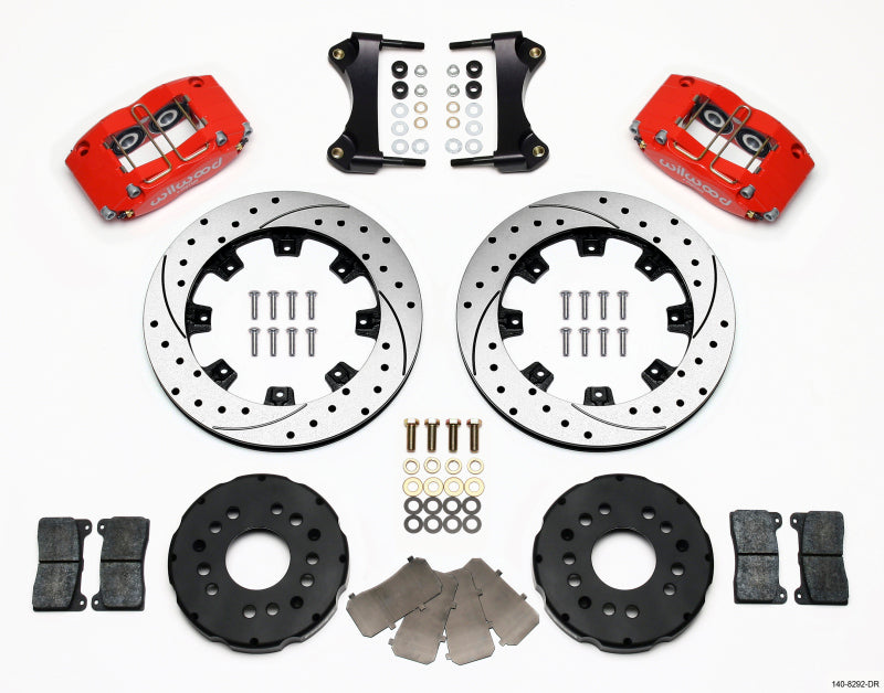 Wilwood Dynapro Radial Front Kit 12.19in Drilled Red 95-99 Mitsubishi Eclipse (*Line Kit Needed*) 140-8292-DR