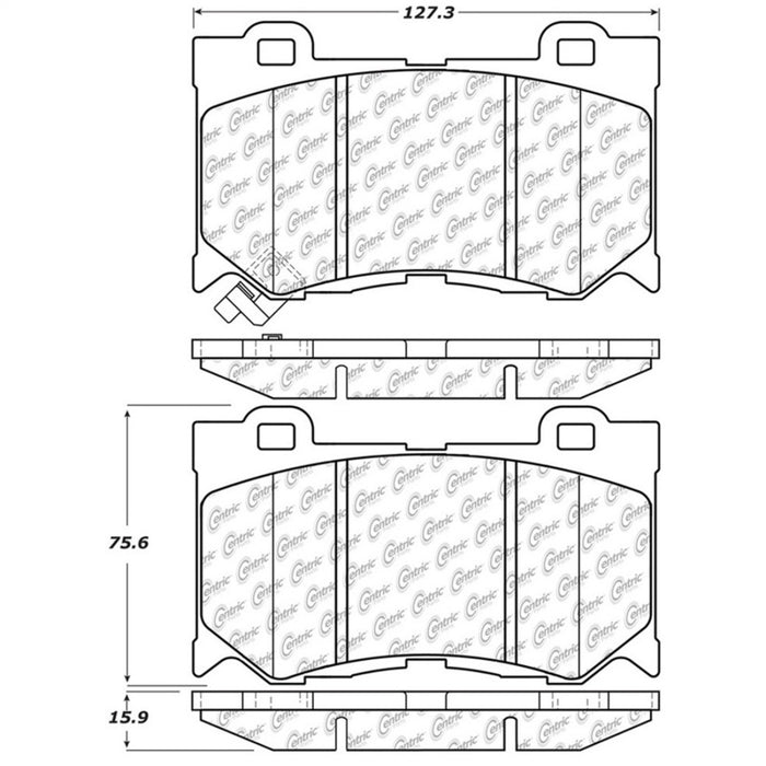 StopTech Street Touring 09-13 Compatible with Infiniti FX35/FX37/FX45/FX50/08-13 G37 Front Brake Pads 308.1346