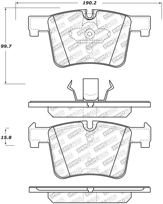 StopTech Street Select Brake Pads w/Hardware Front 305.1561