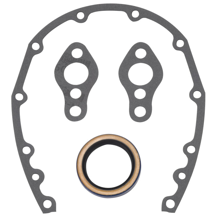 Edelbrock SBC Timing Cover Gasket And Oil Seal Kit 6997