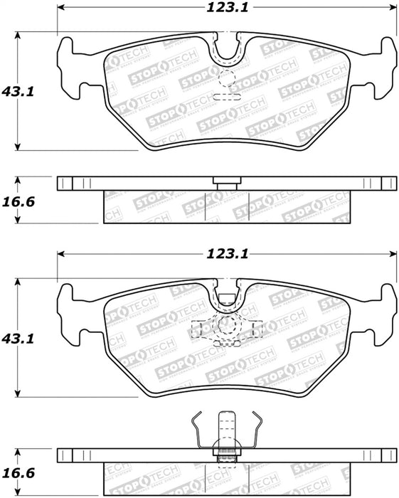 StopTech Street Brake Pads Front 308.0517