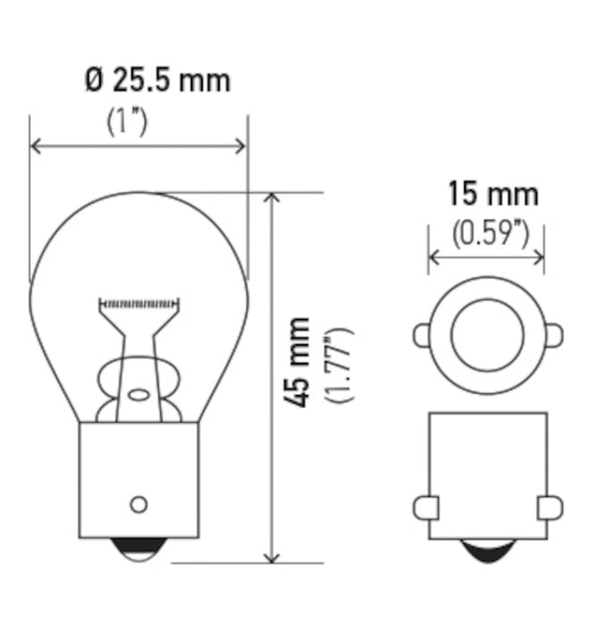 Hella Bulb 93 12V 13W BA15s S8 93