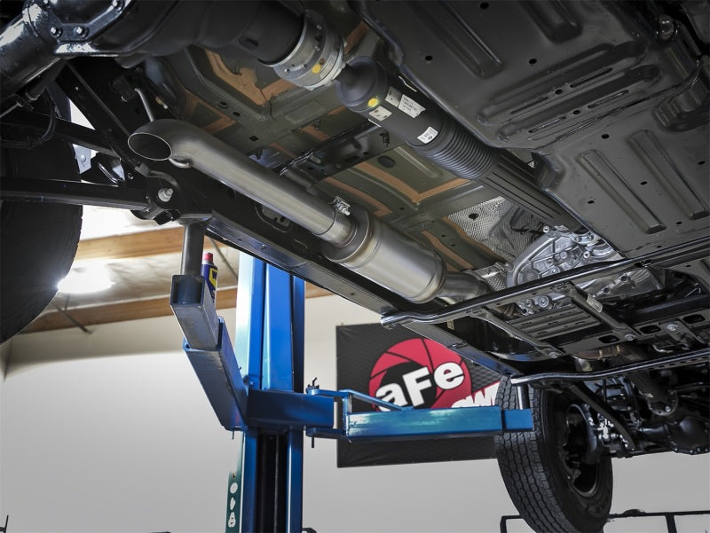 aFe Rock Duster 3in 409 SS Cat-Back Turn-Down Exhaust 2018+ compatible with Jeep Wrangler (JL) V6 3.6L 49-48068