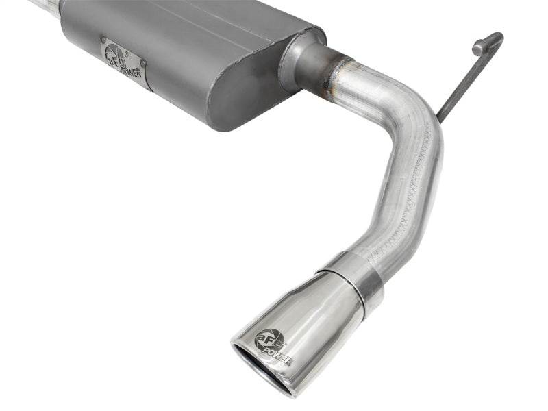 aFe Scorpion 2-1/2in Alum Steel Cat-Back Exhaust w/Pol Tip 07-18 compatible with Jeep Wrangler (JK) V6-3.6L/3.8L 49-08045-P