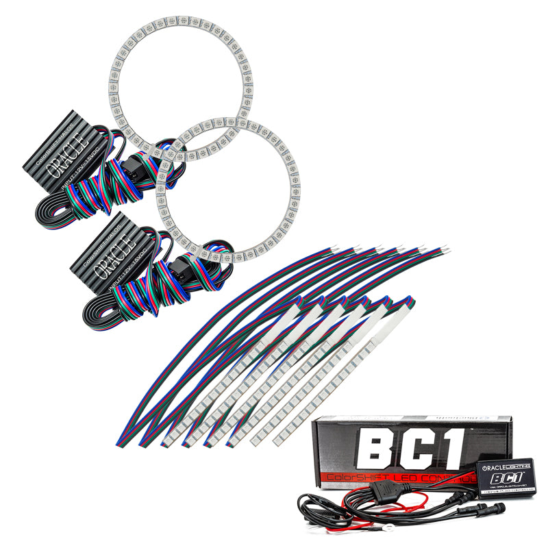 Oracle 15-17 Ford Mustang V6/GT/Shelby DRL w/ Halo Kit ColorSHIFT w/ BC1 Controller SEE WARRANTY 2267-335