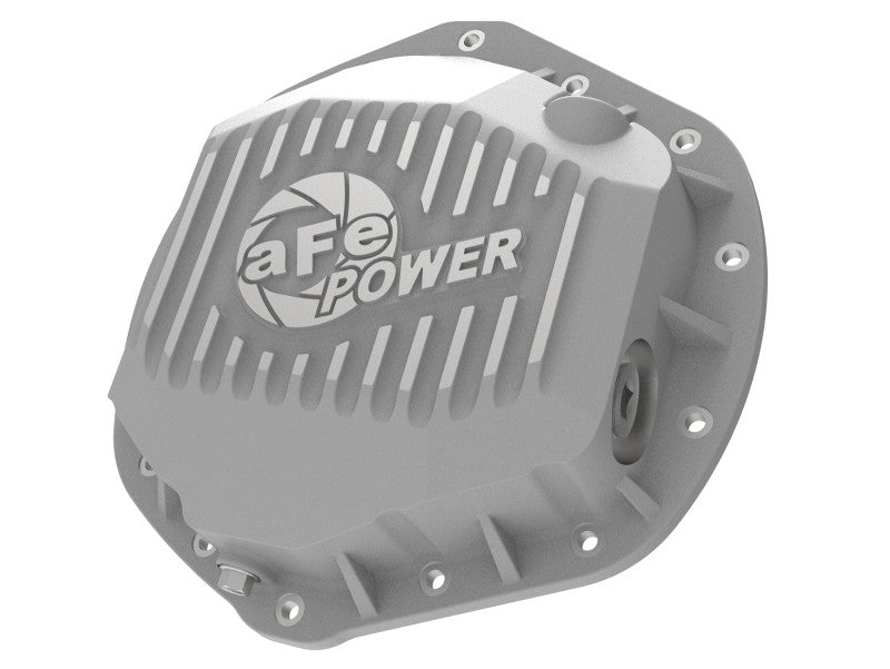 aFe Street Series Rear Differential Cover Raw w/ Machined Fins 01-18 GM Diesel Trucks V8-6.6L (td) 46-71060A