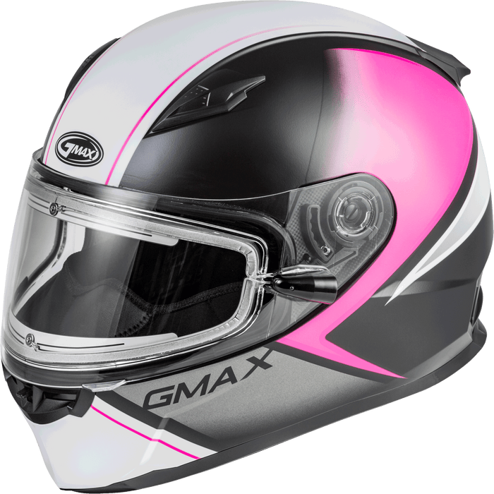 FF-49S Hail Snow Helmet W/ELEC Shield Matte BLK/Pink/White LG