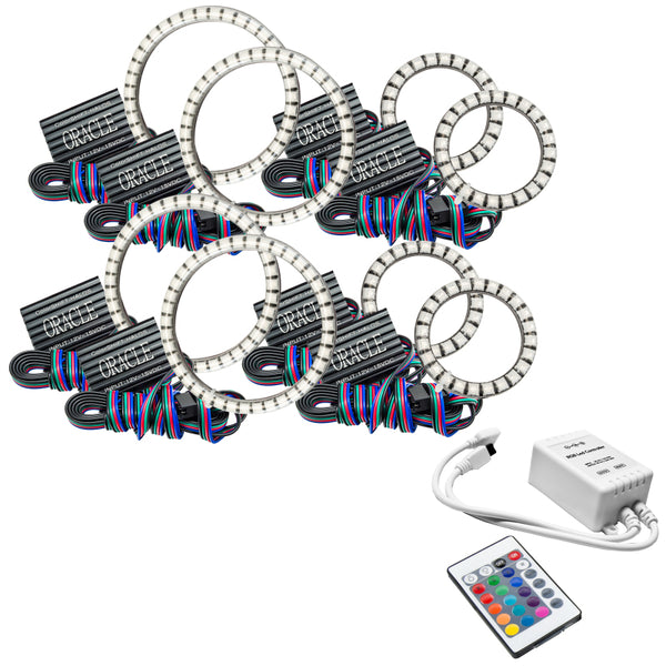 Oracle Vector compatible with Jeep Wrangler JK Grille Halo Kit ColorSHIFT w/ Simple Controller SEE WARRANTY 5835-504