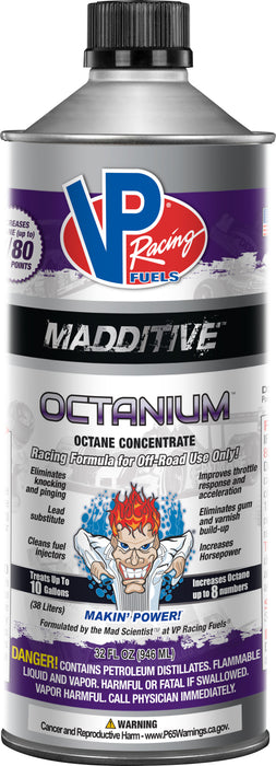 VP Racing Fuels 2855, Madditive Octanium Octane Booster Racing Formula - Quart