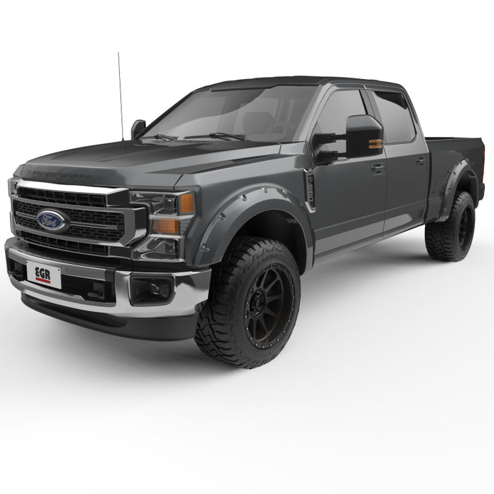 EGR 2017 Ford Super Duty Bolt-On Look Color Match Fender Flares Set Magnetic Metallic 793914-J7