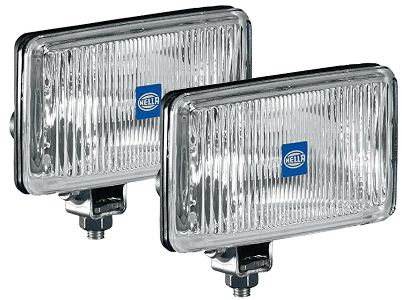 Hella 450 H3 12V SAE/ECE Fog Lamp Kit Clear Rectangle (Includes 2 Lamps) 5860601