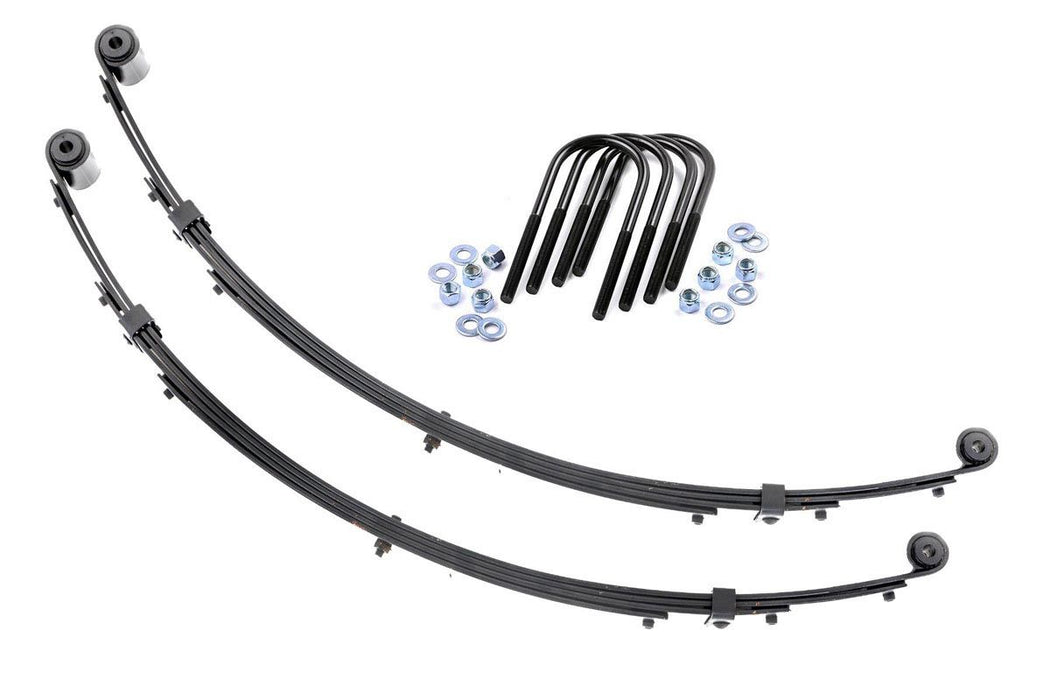 Rough Country Front Leaf Springs 4" Lift Pair compatible with Jeep Wrangler Yj 4Wd (87-95) 8010Kit