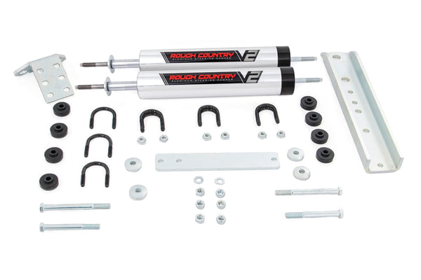 Rough Country V2 Steering Stabilizer Dual Fits Ford Bronco/F-150/F-250 (1980-1998) 8733870