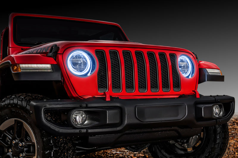 Oracle compatible with Jeep Wrangler JL/Gladiator JT LED Surface Mount Headlight Halo Kit White SEE WARRANTY 1214-001