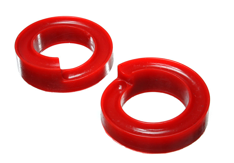 Energy Suspension 2005-07 Ford F-250/F-350 SD 2/4WD Front Coil Spring Isolator Set Red 4.6111R