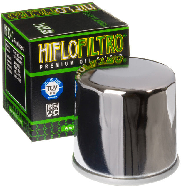 Hiflofiltro Oil Filter Chrome HF204C