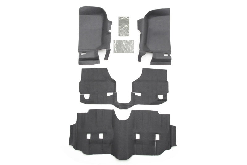 BedRug 07-16 compatible with Jeep JK Unlimited 4Dr Front 4pc BedTred Floor Kit (Incl Heat Shields) BTJK07F4