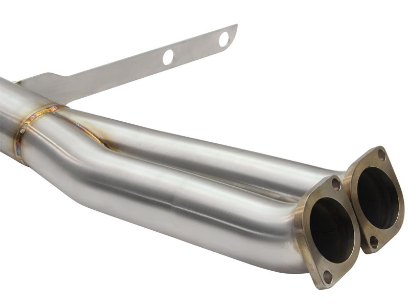 aFe MACHForce XP SS-304 Polish Tip 3.0in-2.5in Dia Cat Back Exhaust 11-13 BMW 335i (E90/E92) 3.0L 49-36328-P