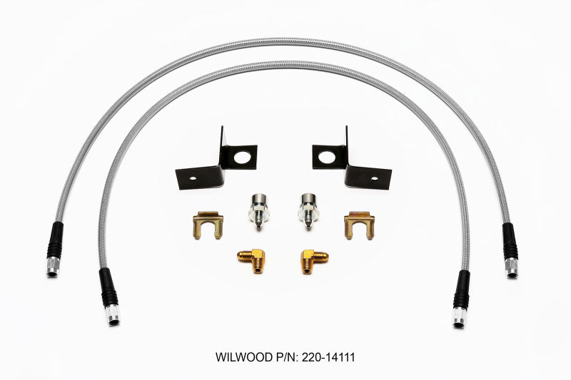 Wilwood Flexline Kit 30 inch -3 3/8-24 IF 1/8 NPT 90 Degree 220-14111