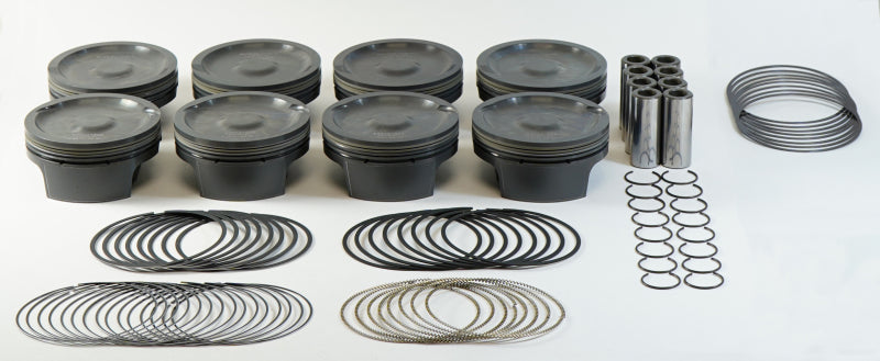 Mahle MS Piston Set GM LS 427ci 4.125in Bore 4in Stk 6.125in Rod .927 Pin -25cc 9.9 CR Set of 8 930221825