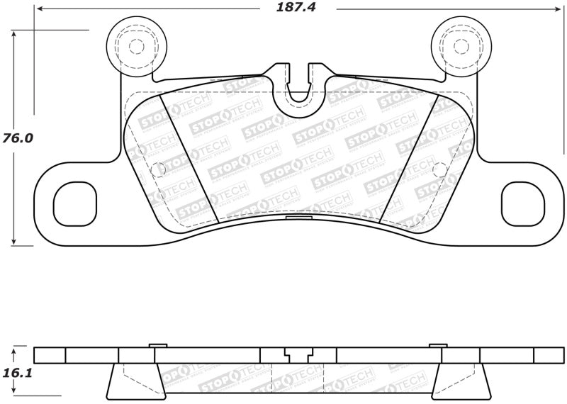 StopTech 11-17 Volkswagen Touareg Street Performance Rear Brake Pads 308.1453