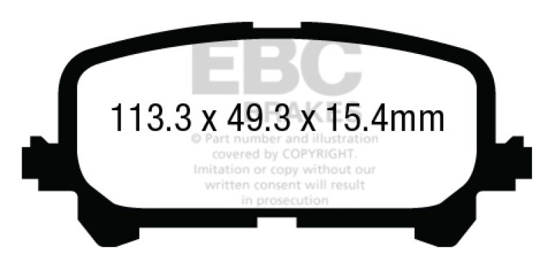 EBC 14+ Acura MDX 3.5 Yellowstuff Rear Brake Pads DP43025R