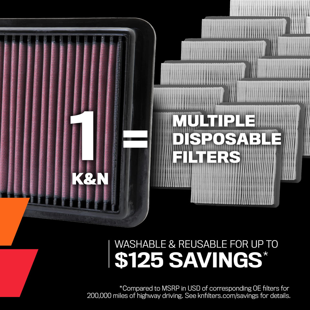 K&N Engine Air Filter: Reusable, Clean Every 75,000 Miles, Washable, Premium, Replacement Car Air Filter: Compatible With 2010-2017 Suzuki/ Maruti Suzuki (Celerio, Alto K10), 33-2986