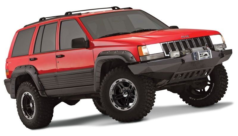 Bushwacker 93-98 compatible with Jeep Grand Cherokee Cutout Style Flares 4pc Black 10916-07