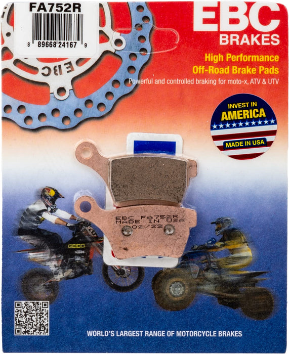 Ebc FA752R R Series Long Life Sintered Brake Pads