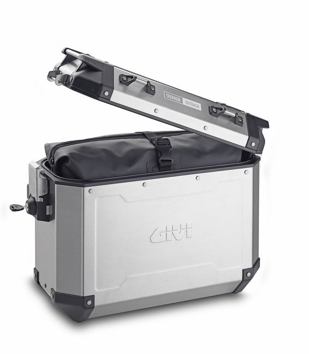 GIVI OBKN37APACK2A Outback Series 37L Aluminum Side Cases Pair (Left and Right) Silver