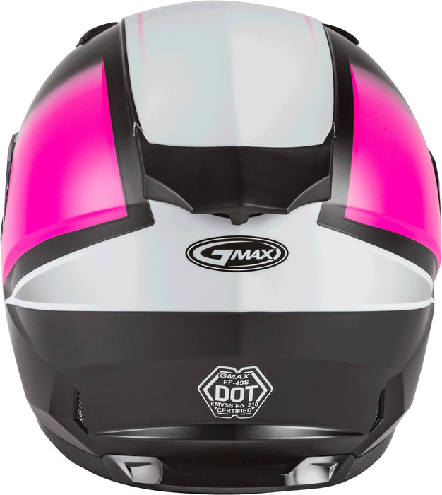 FF-49S HAIL SNOW HELMET W/ELEC SHIELD MATTE BLK/PINK/WHITE XL