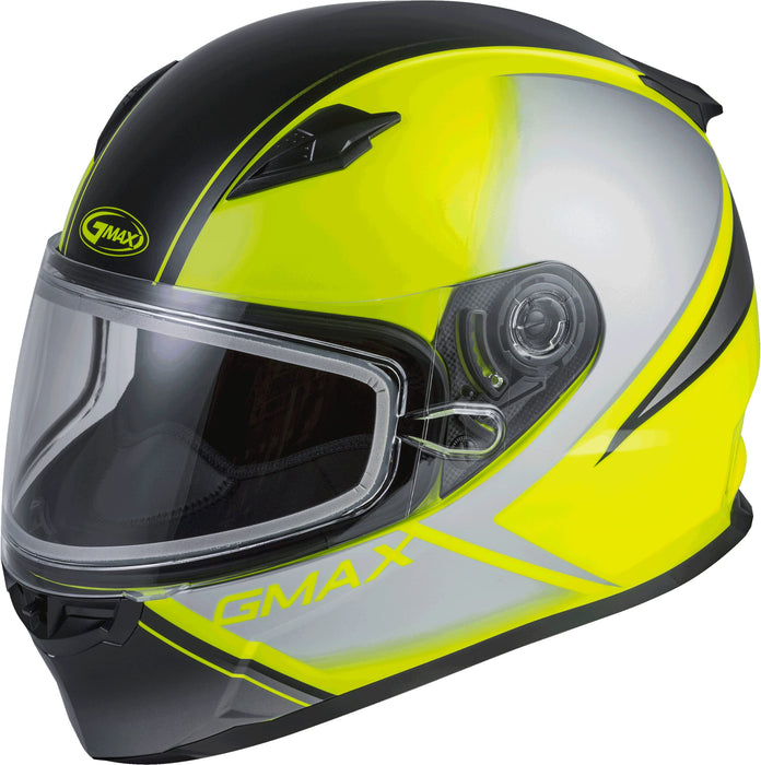 FF-49S Full-FACE Hail Snow Helmet Matte HI-VIS/BLK/Gry SM