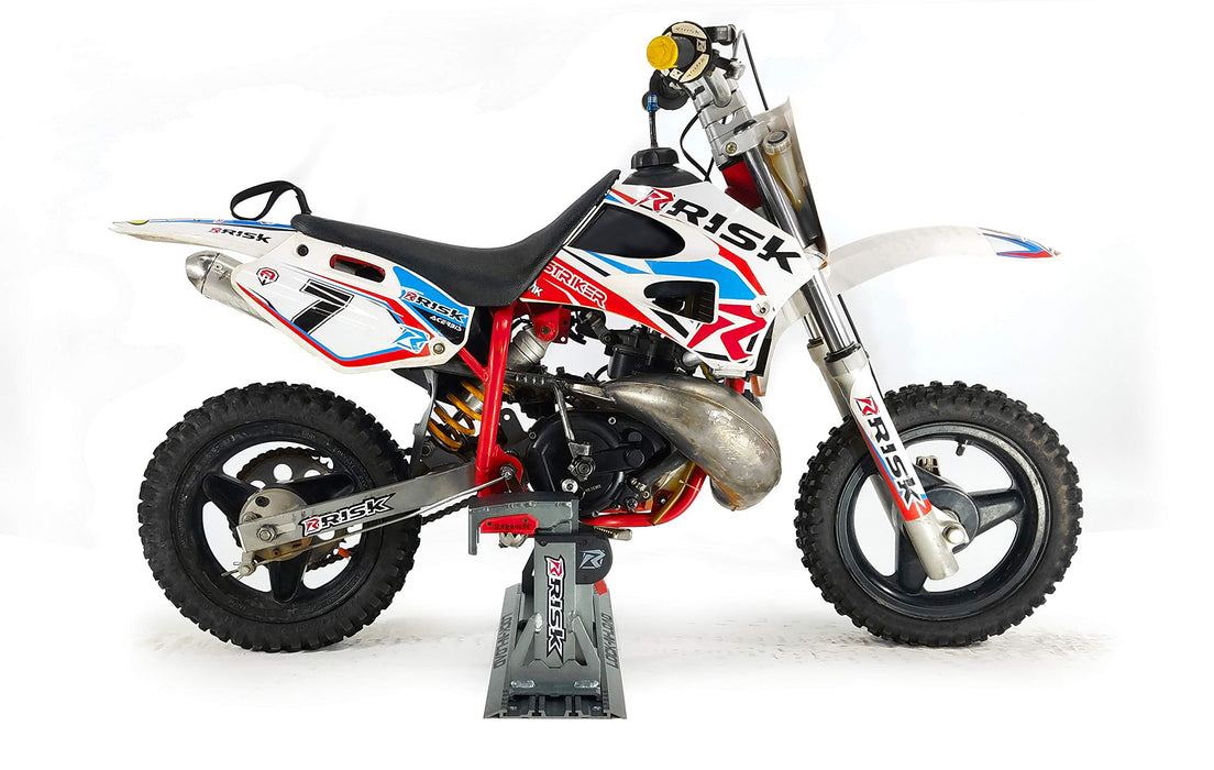 Risk Racing 00176 Silver Lock-N-Load PRO Mini - Strapless Motocross Transport System