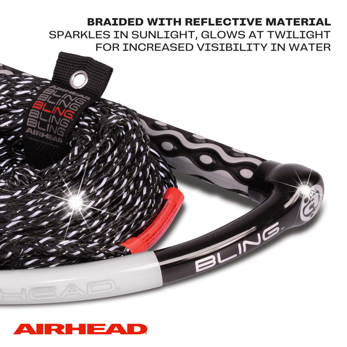 Airhead Bling Stealth Wakeboard Rope, 5 Sections, 75-Feet