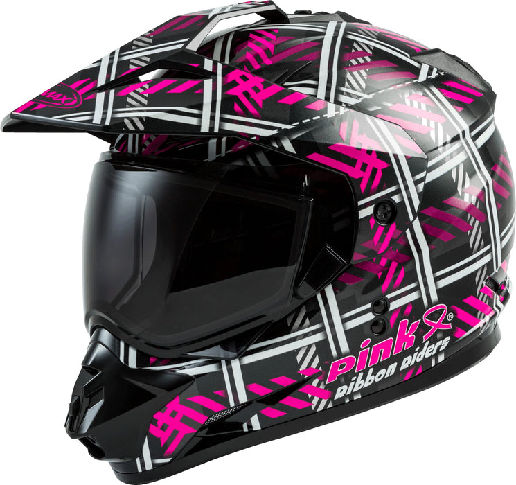 GM-11S Dual-Sport Pink Ribbon Riders Snow Helmet BLK/Pink XL