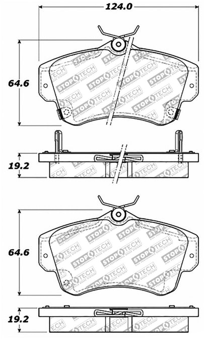 StopTech Street Select Brake Pads Front 305.0841