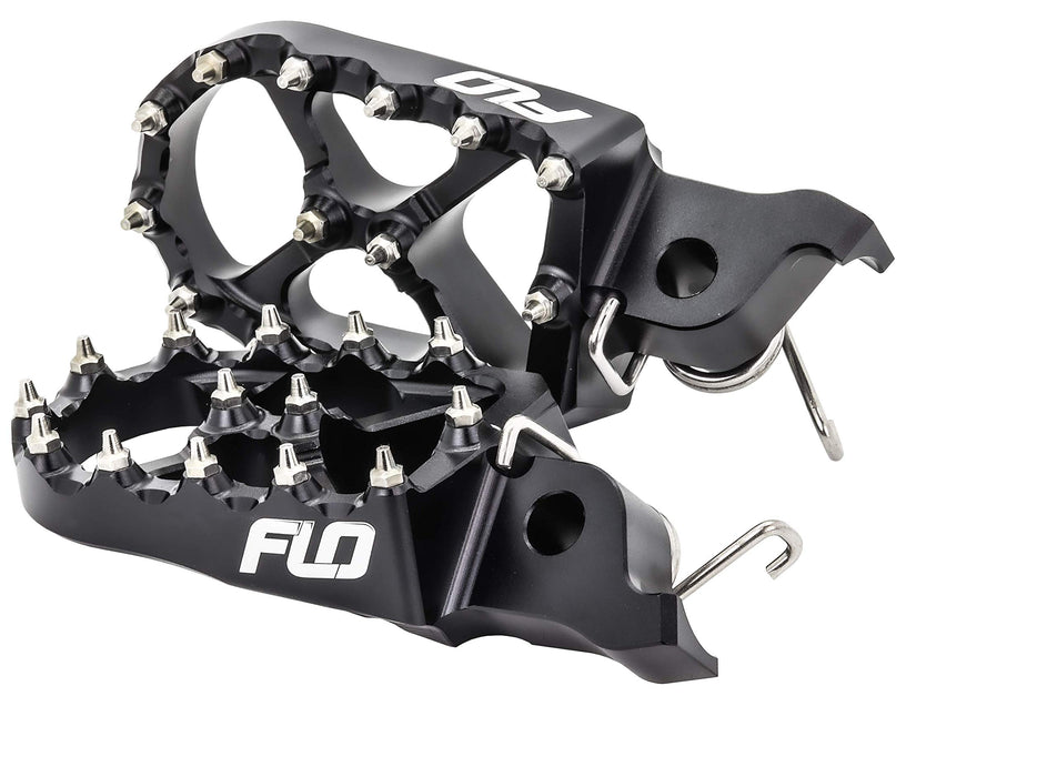 Flo Motorsports Foot Pegs, Fits: Yamaha Yz85, Yz125/250, Yz250/450, Wr250/400/426/450 (Fpeg-793blk)