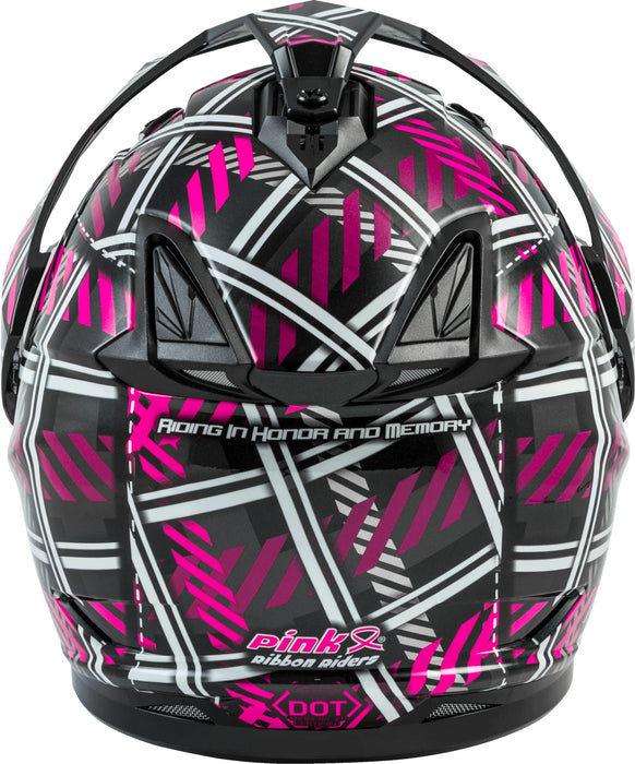 GM-11 Dual-Sport Pink Ribbon Riders Helmet Black/Pink MD